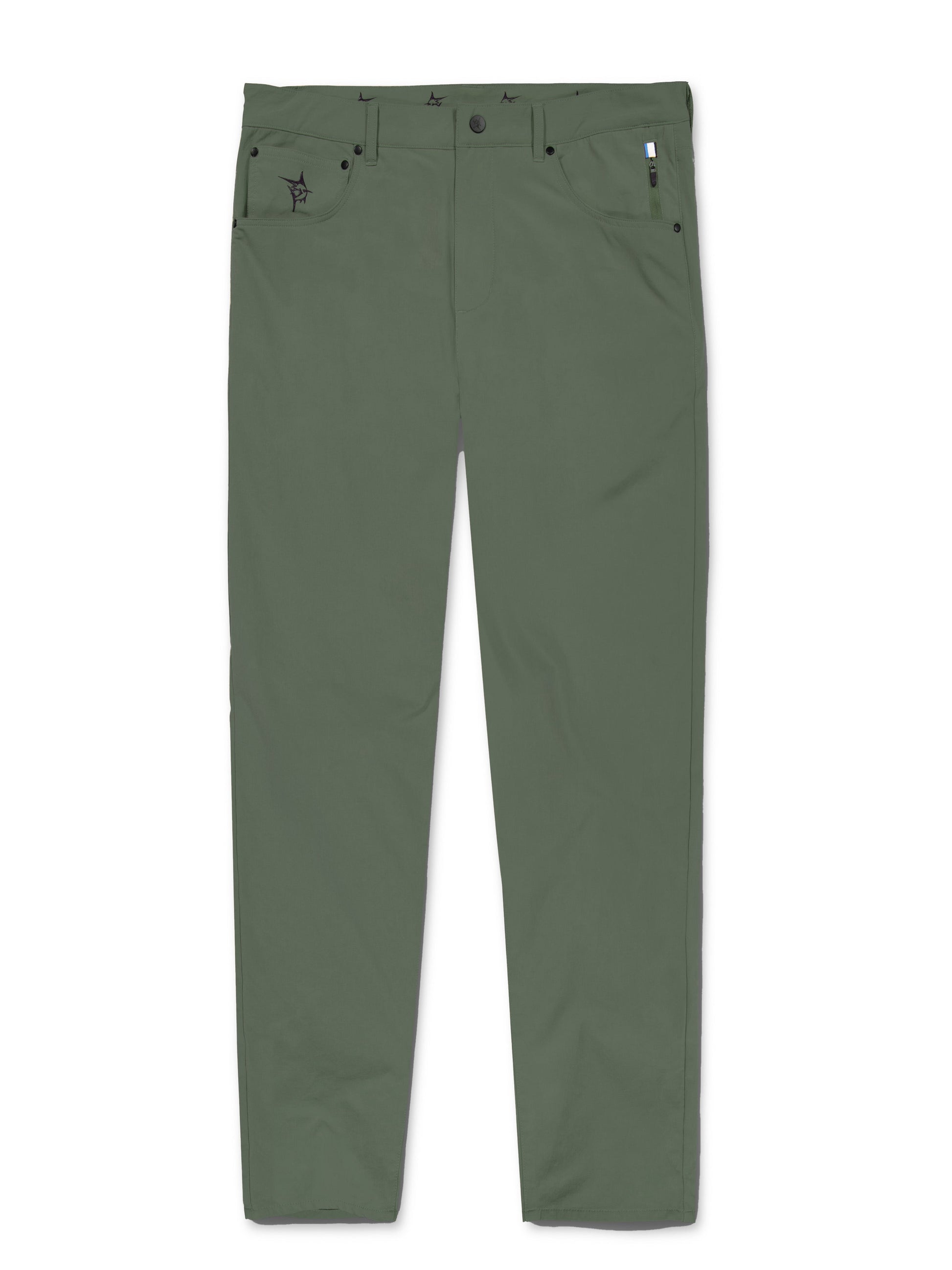 Seaport Green Pants by White Water Life, casual outdoor pants with a relaxed fit and durable fabric, suitable for active wear.