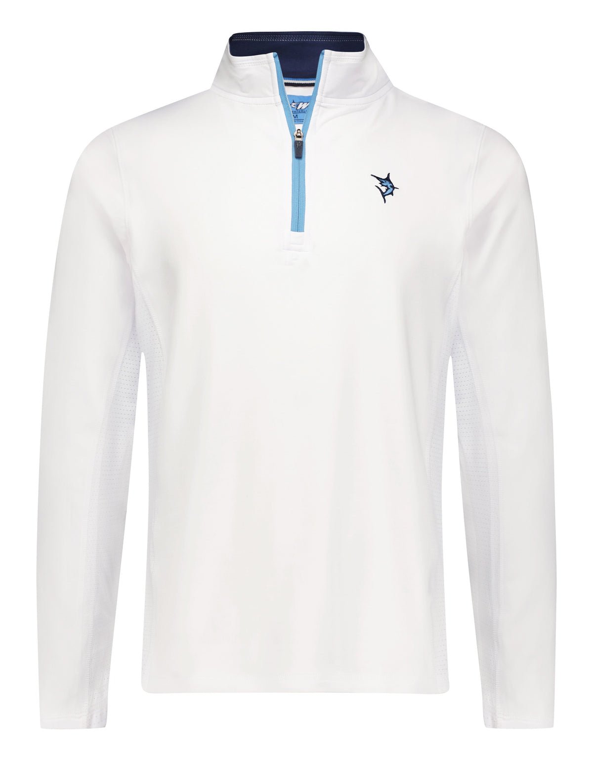 White Water Life Montauk quarter zip midweight comfort shirt in white, featuring a stylish zip-up design and cozy fabric.