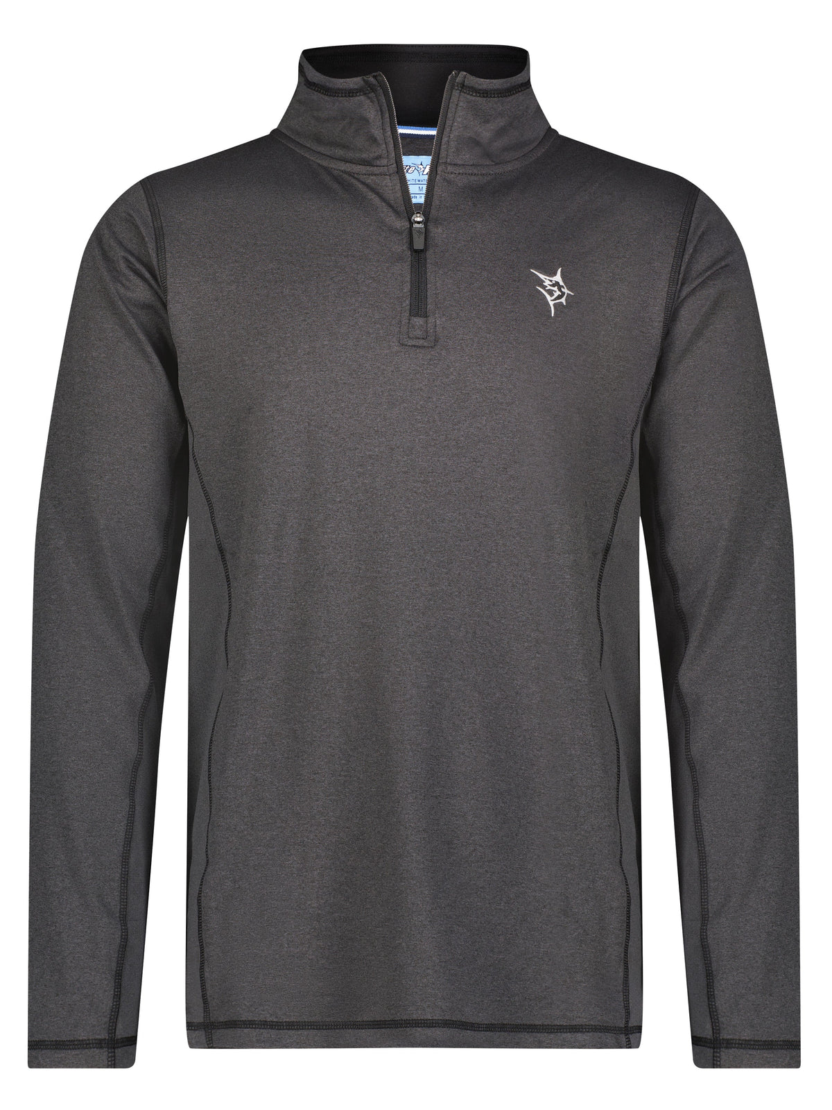 White Water Life Montauk quarter zip midweight comfort shirt with a high collar and zip closure, shown in a front view.