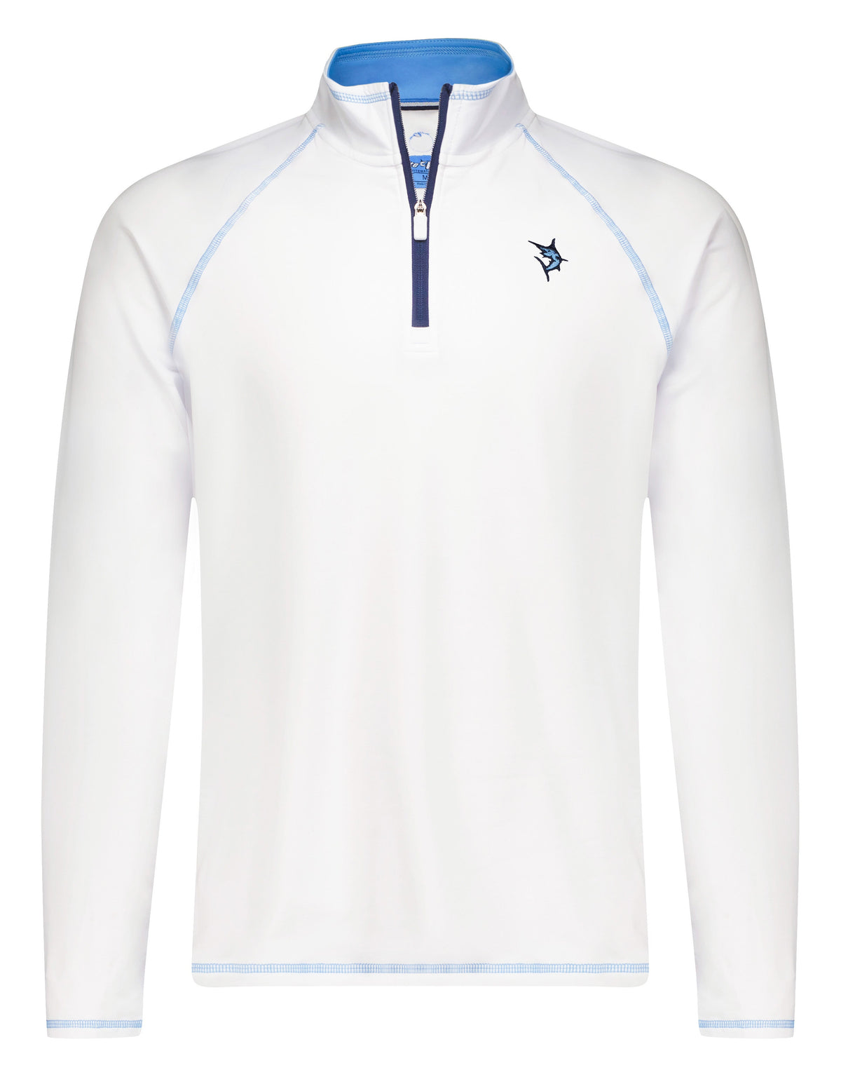 White Water Life New Harbor quarter zip in white, showcasing effortless comfort and casual style with a sleek design.