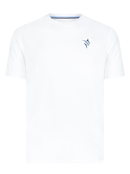 White Water Life Dockside Performance Tee, short sleeve men's shirt with nautical design, lightweight and comfortable for active wear.