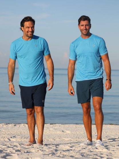 White Water Life Grander short sleeve performance tee in white, showing lightweight fabric and classic fit.