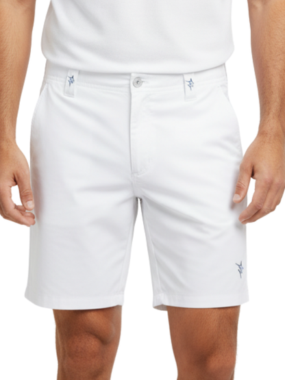 White Water Life Captain Shorts in navy blue, featuring a relaxed fit and adjustable waistband, suitable for outdoor activities.