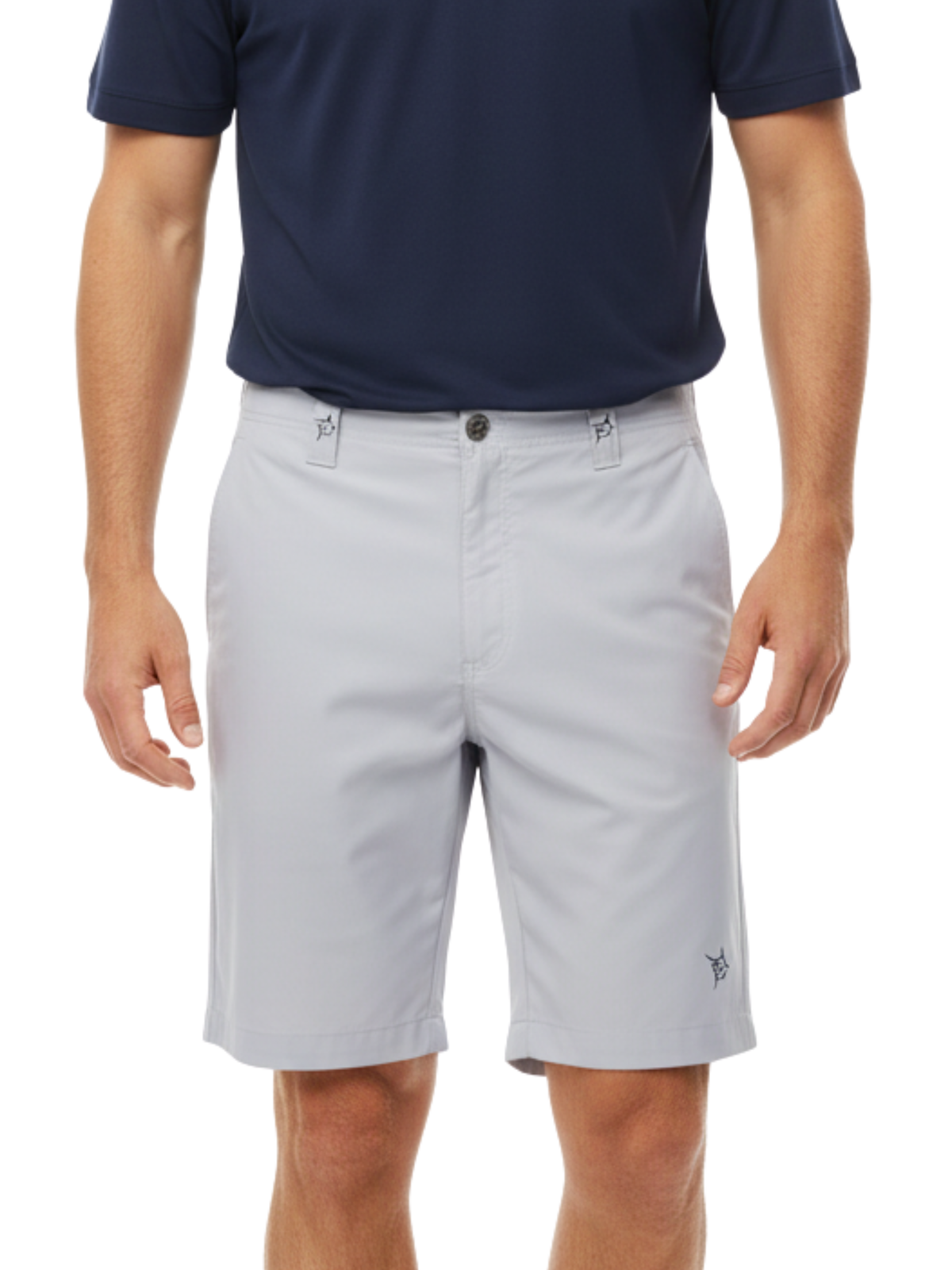Gray Captain Shorts by White Water Life featuring a comfortable fit and casual style for outdoor adventures.