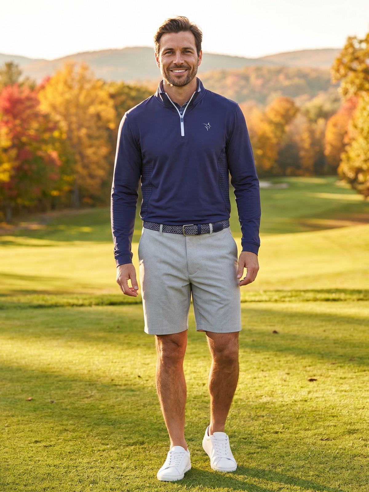 Grey White Water Life Bayport Lightweight Shorts displayed on a website, showcasing casual, breathable summer shorts.