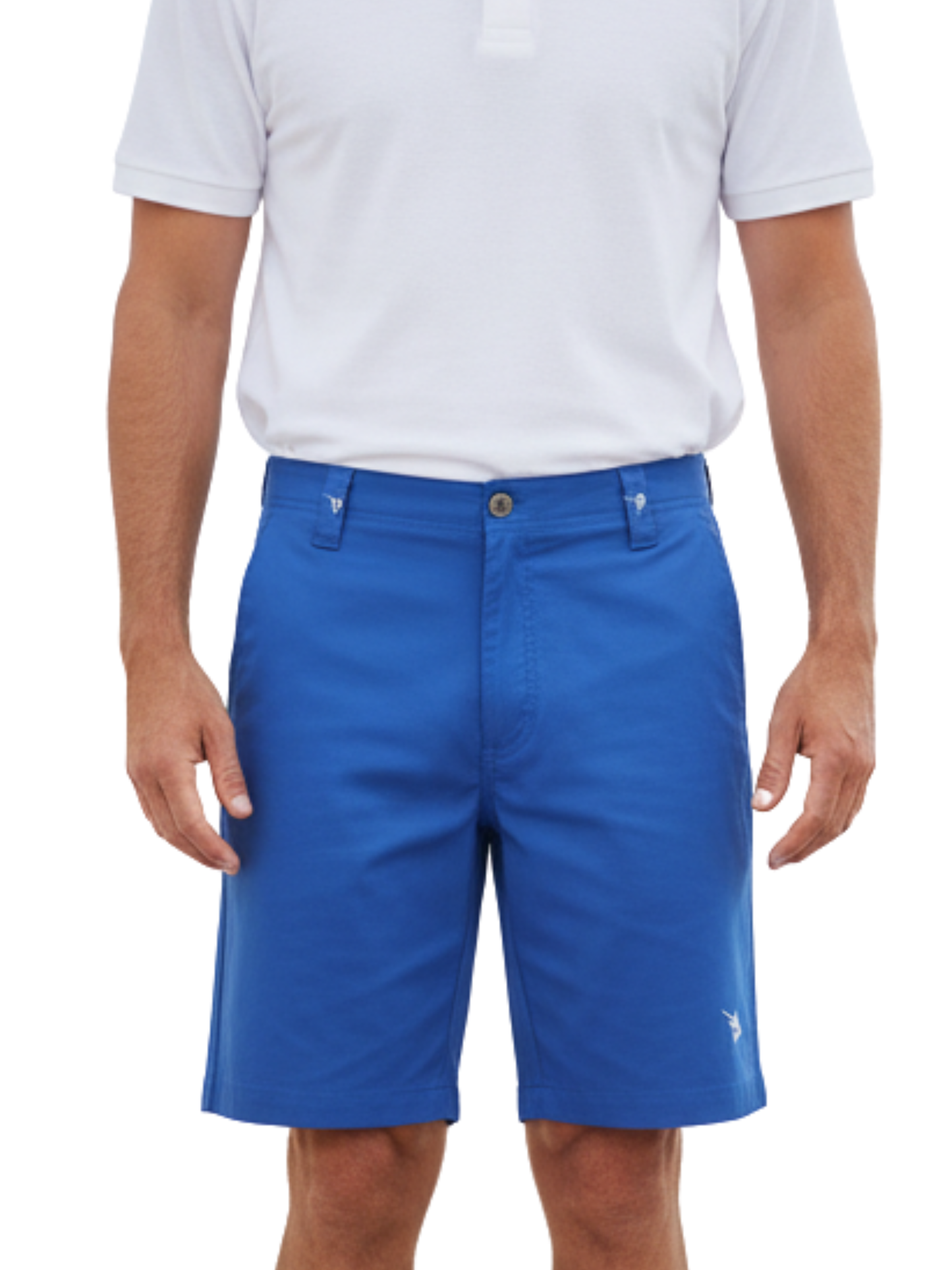 White Water Life Captain Shorts in royal blue, casual men's shorts with adjustable waistband and functional pockets.