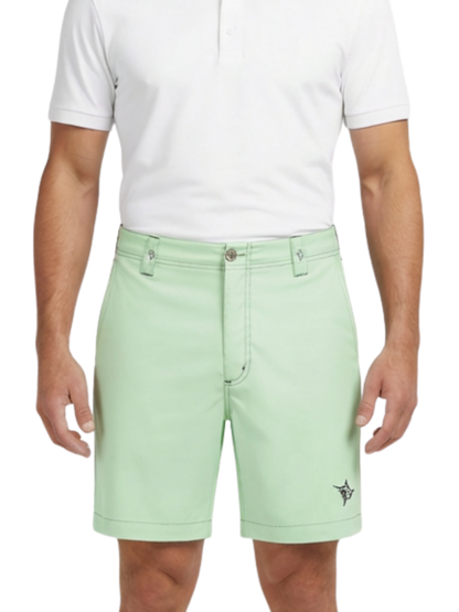 Green Starboard Shorts by White Water Life, featuring a casual fit and lightweight fabric, displayed on a plain background.