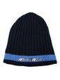 Navy Flemish Cap beanie hat by White Water Life, simple knit design, soft fabric, snug fit, suitable for cold weather.