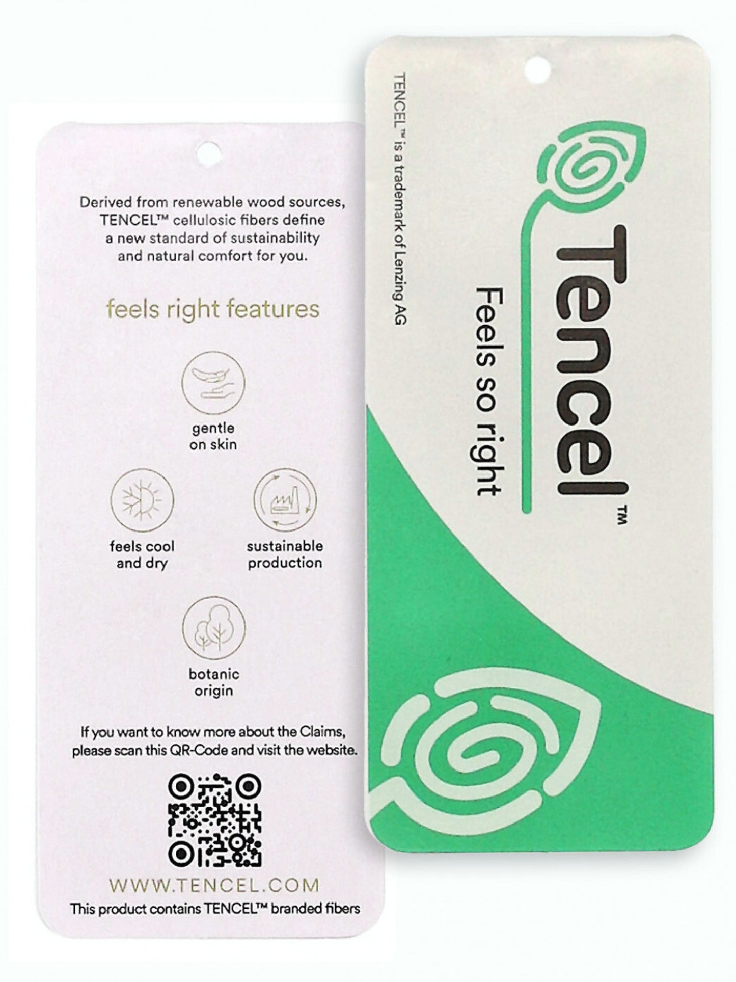 White Water Life Charleston Polo Tencel fabric tag showing the brand label and product material details.