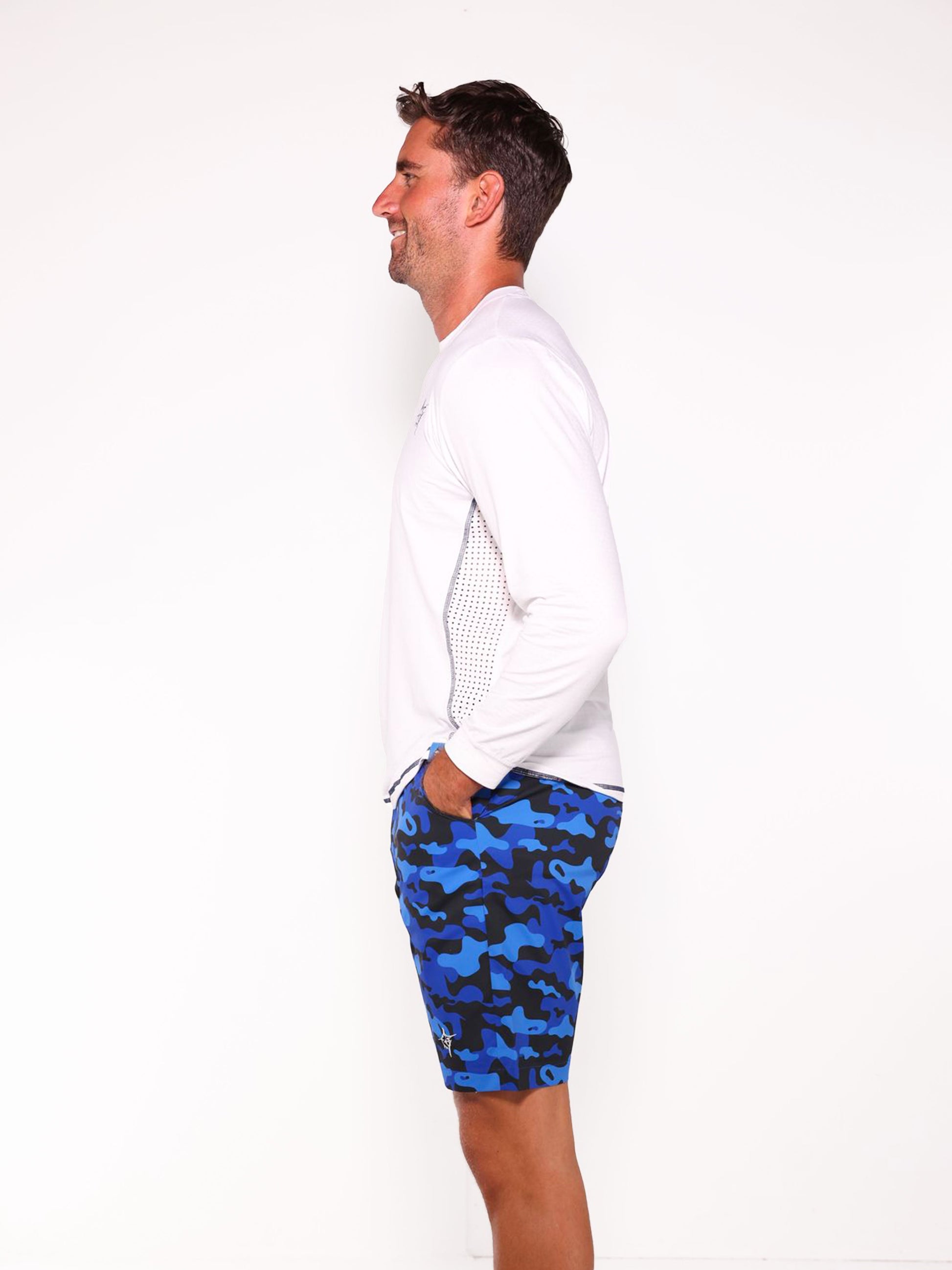 White Water Life NautiFlex Performance Tee in tactical color, featuring a comfortable fit and durable fabric for active wear.