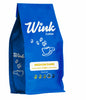 Wink Coffee Medium Dark Roast Whole Bean Arabica coffee in a large 2.2lb bag, showcasing smooth, full-bodied, sustainably sourced beans.