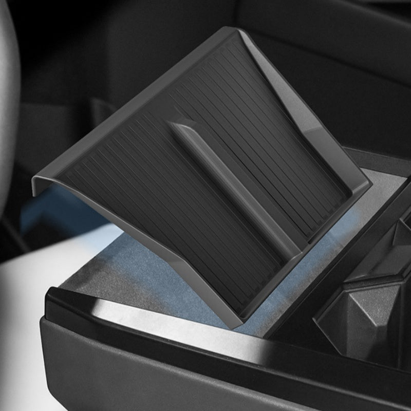 Wireless charging silicone mat for Tesla Cybertruck, designed for convenient charging and protection, branded by Tesery Official Store.