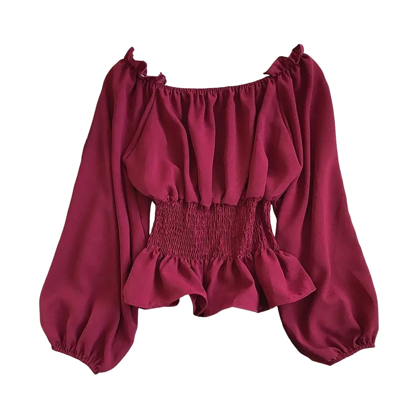 Women Long Sleeve Elegant Top Medieval Shirt Bell Sleeves Off Shoulder Gothic Shirt Turtle Neck Top For Women Pack рубашка - BACKUPMYFILESNOW