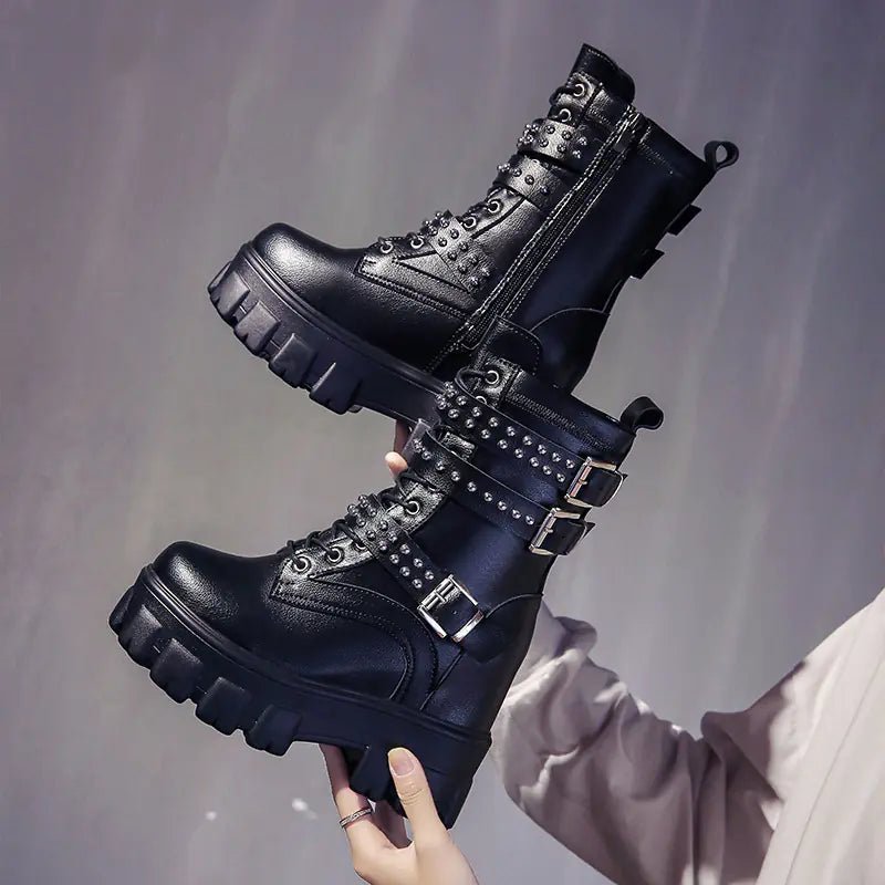 Women's 2020 New Style Chunky Heeled Martin Boots - BACKUPMYFILESNOW