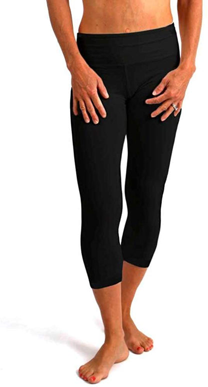Women's bamboo viscose and cotton Capri style leggings by Spun Bamboo, featuring a comfortable, stretchy fit and casual design.