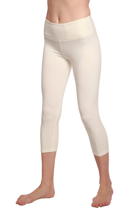 Women's Capri style leggings made from bamboo viscose and cotton by Spun Bamboo, featuring a comfortable, fitted design.