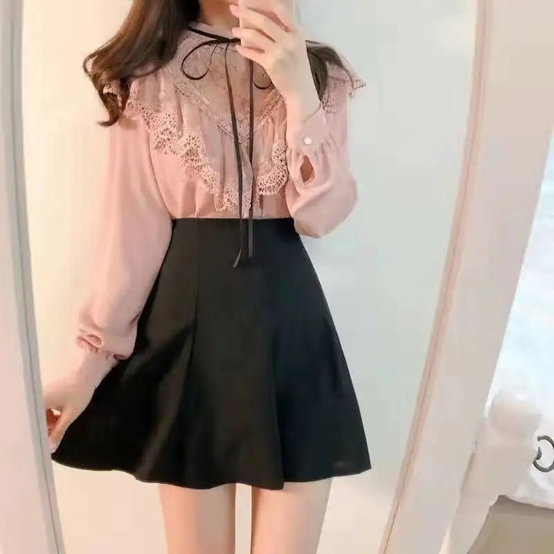 Women's Fashion Black Pleated Skirt - BACKUPMYFILESNOW