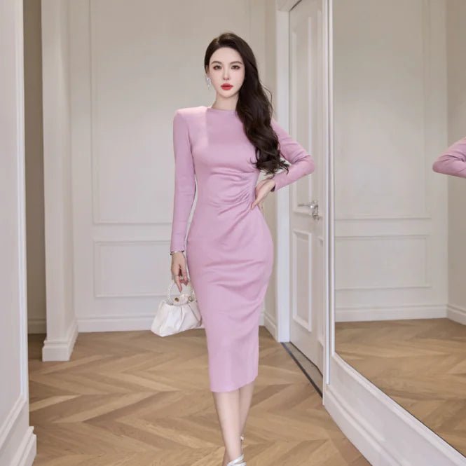 Women's Fashion Cashmere Knitted Dress - BACKUPMYFILESNOW