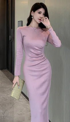 Women's Fashion Cashmere Knitted Dress - BACKUPMYFILESNOW