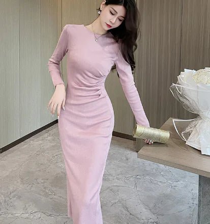 Women's Fashion Cashmere Knitted Dress - BACKUPMYFILESNOW