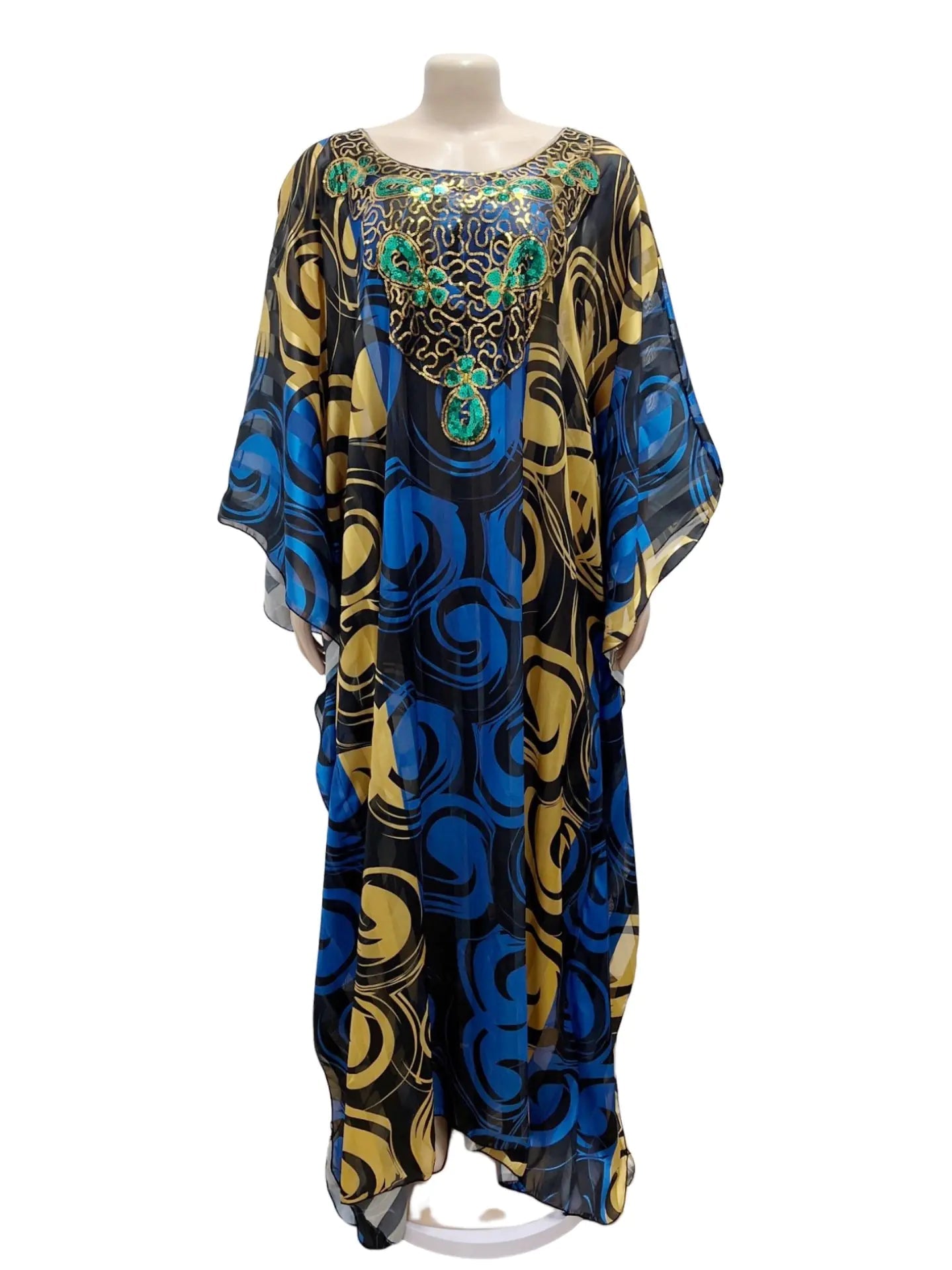 Women's Fashion Printed Robe Dress - BACKUPMYFILESNOW