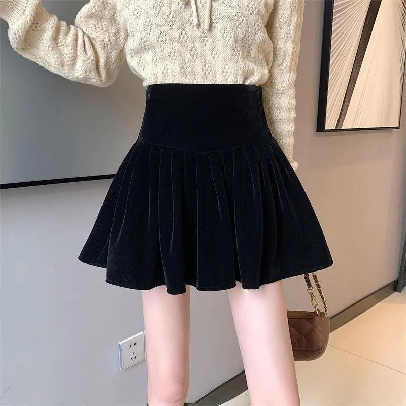Women's Fashion Small Velvet Skirt - BACKUPMYFILESNOW