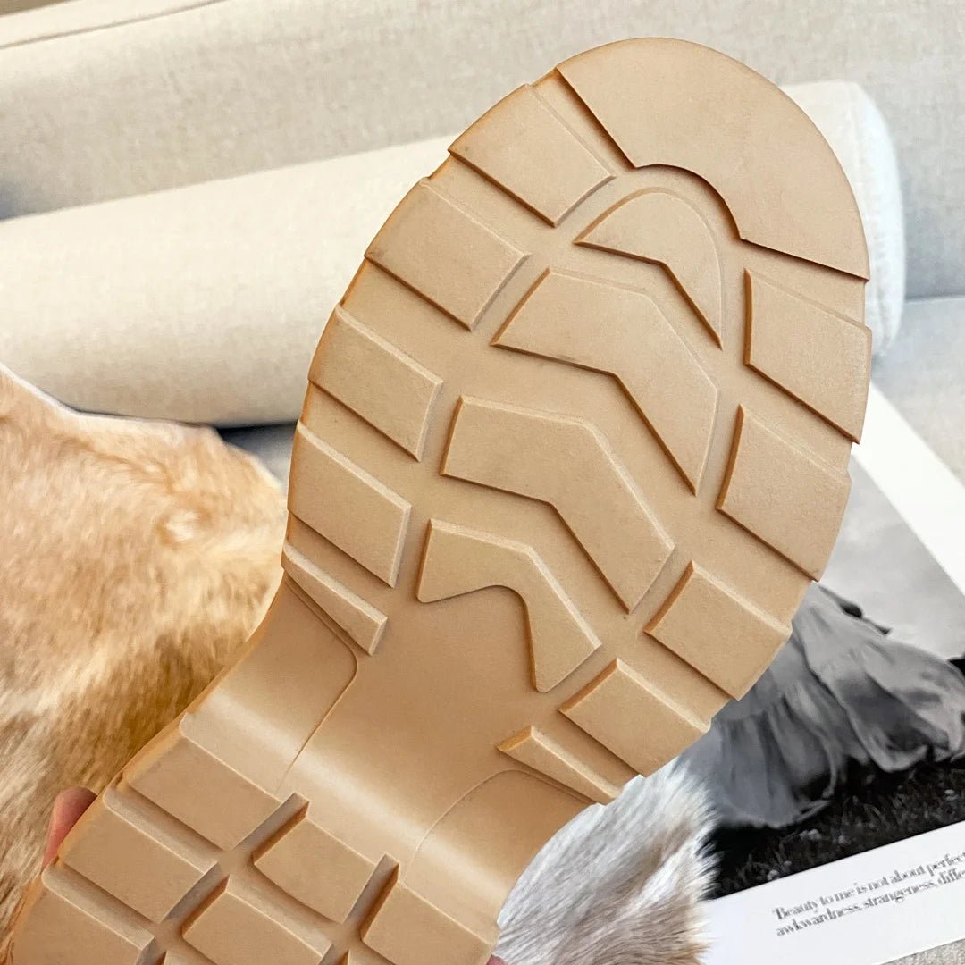 Women's genuine leather patchwork front zip winter ankle snow boots thick sole platform flats clod weather short boots shoes hot - BACKUPMYFILESNOW