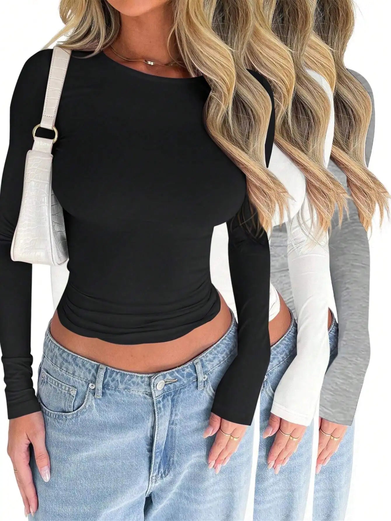 Women's Navy Blue Fitted Short Sleeve Round Neck Casual T-Shirt - BACKUPMYFILESNOW.COM®