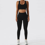 Women's Running Beauty Back Nude Fitness Clothing - BACKUPMYFILESNOW