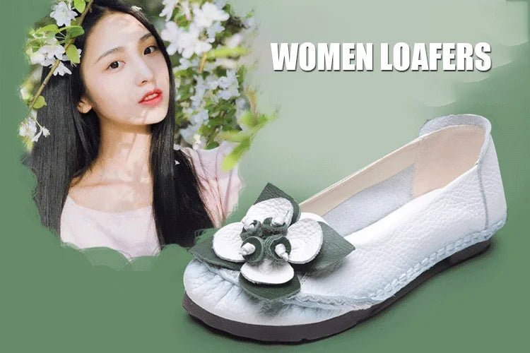 Women's Shoes Round Toe Belt Buckle Ladies Casual Flats Large Size 41 Leather Shoes Women Mary Janes Genuine Leather - BACKUPMYFILESNOW