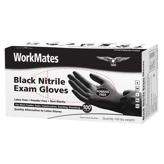 Workmates Black Nitrile Gloves (100 Ct.) Size Small - BACKUPMYFILESNOW.COM®