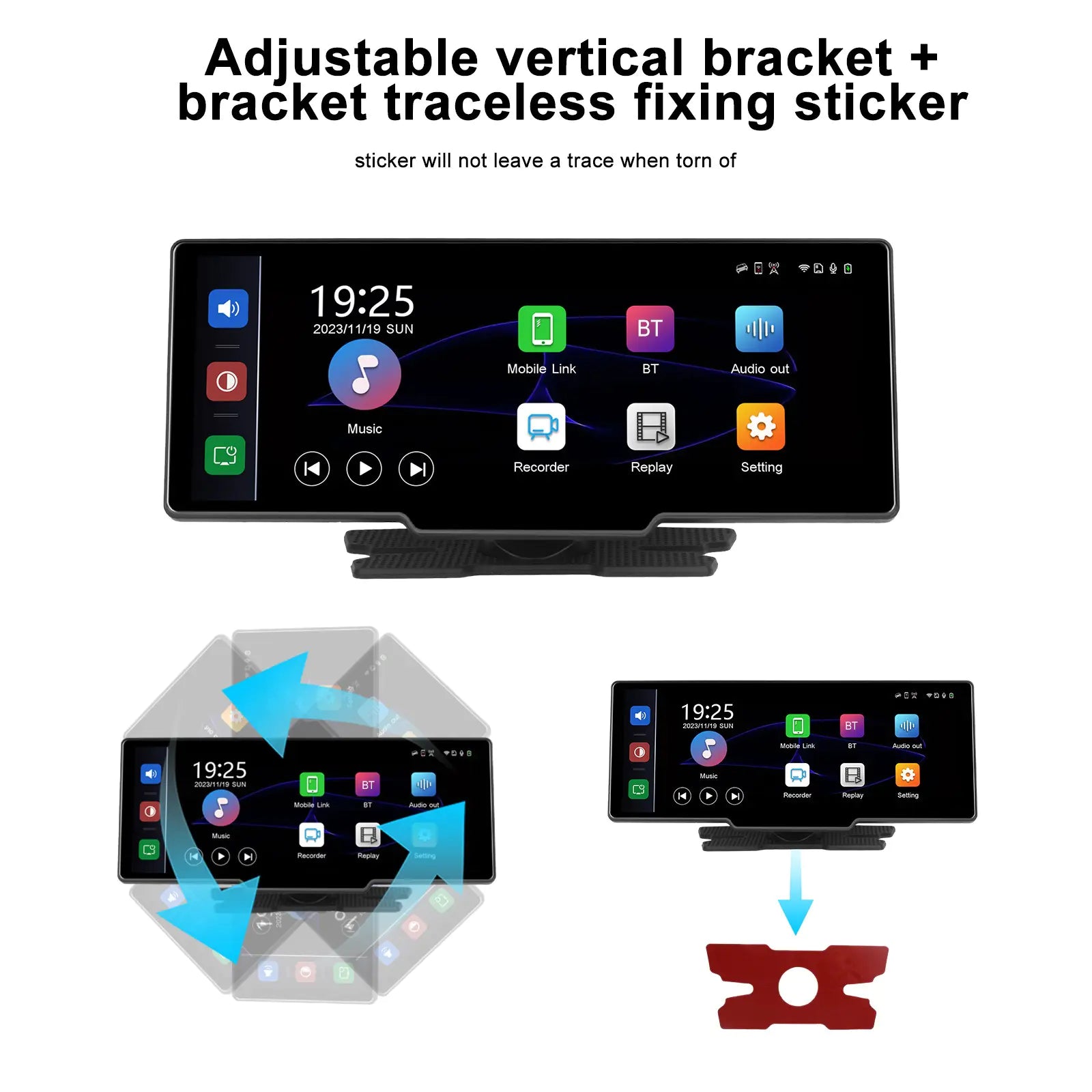 10.26" HD Car DVR with Rear Camera & Carplay