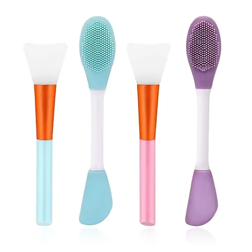 Face Mask Applicator4 Pcs Silicone Face Mask Brush Reusable Facial Brushes Applicator for Applying Skin Care Products Skincare Supplies Tool for Face Mask Eye Mask Body Lotion