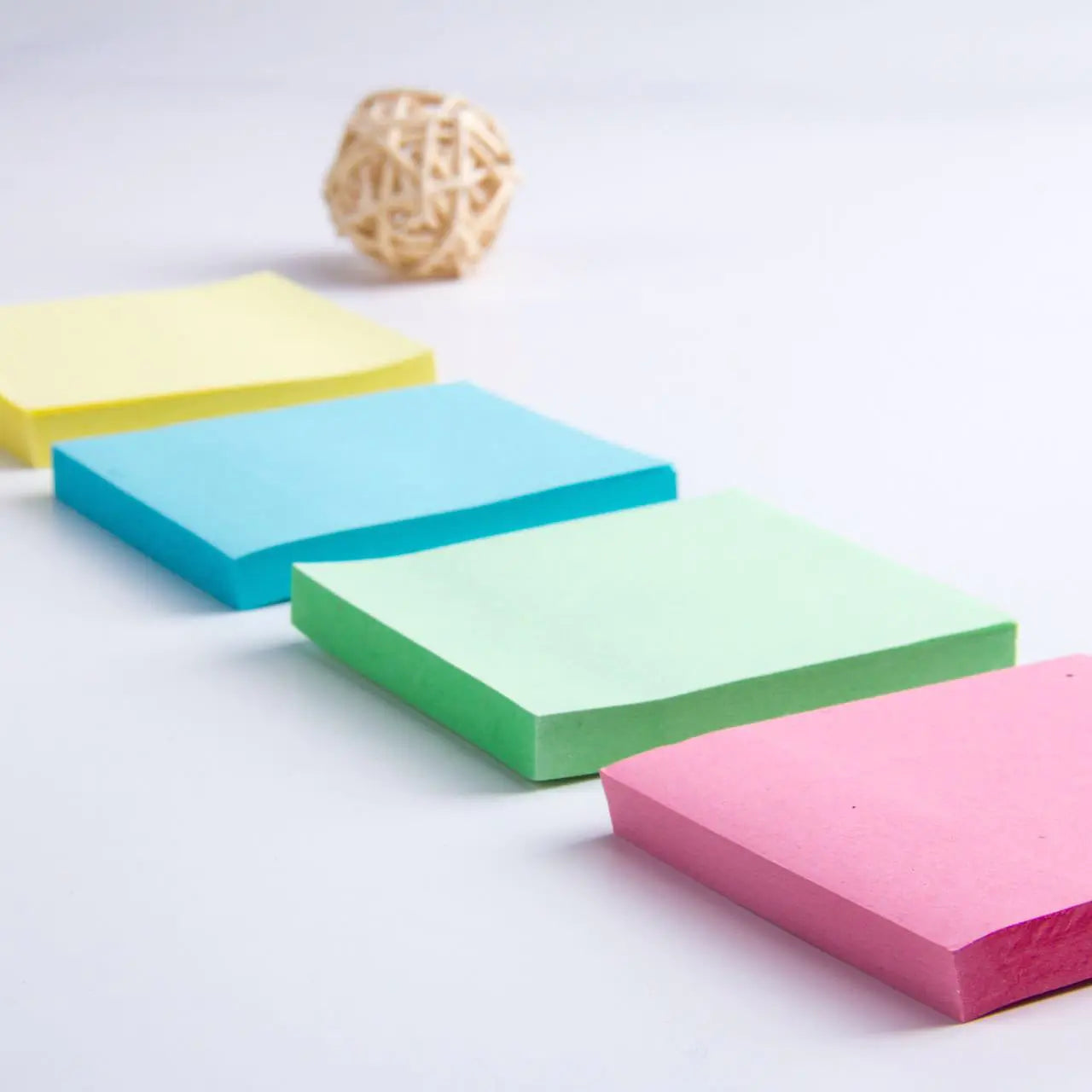 Square Colorful Sticky Notes - Cartoon Printed Office Supplies