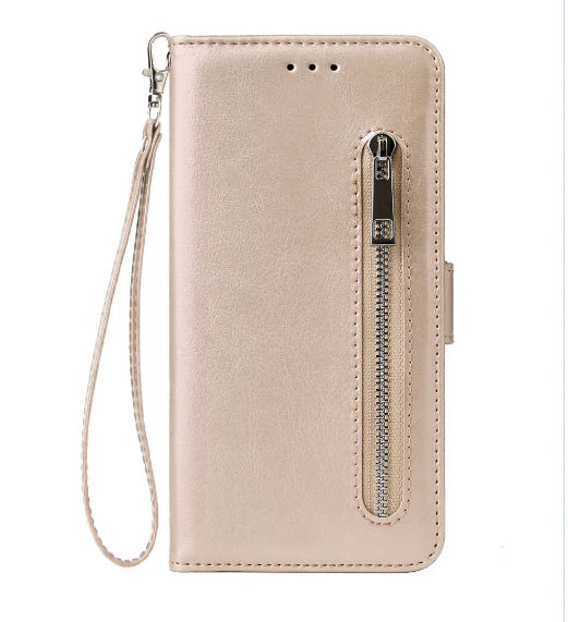 Multi-Function Zipper Wallet Case for iPhone Models
