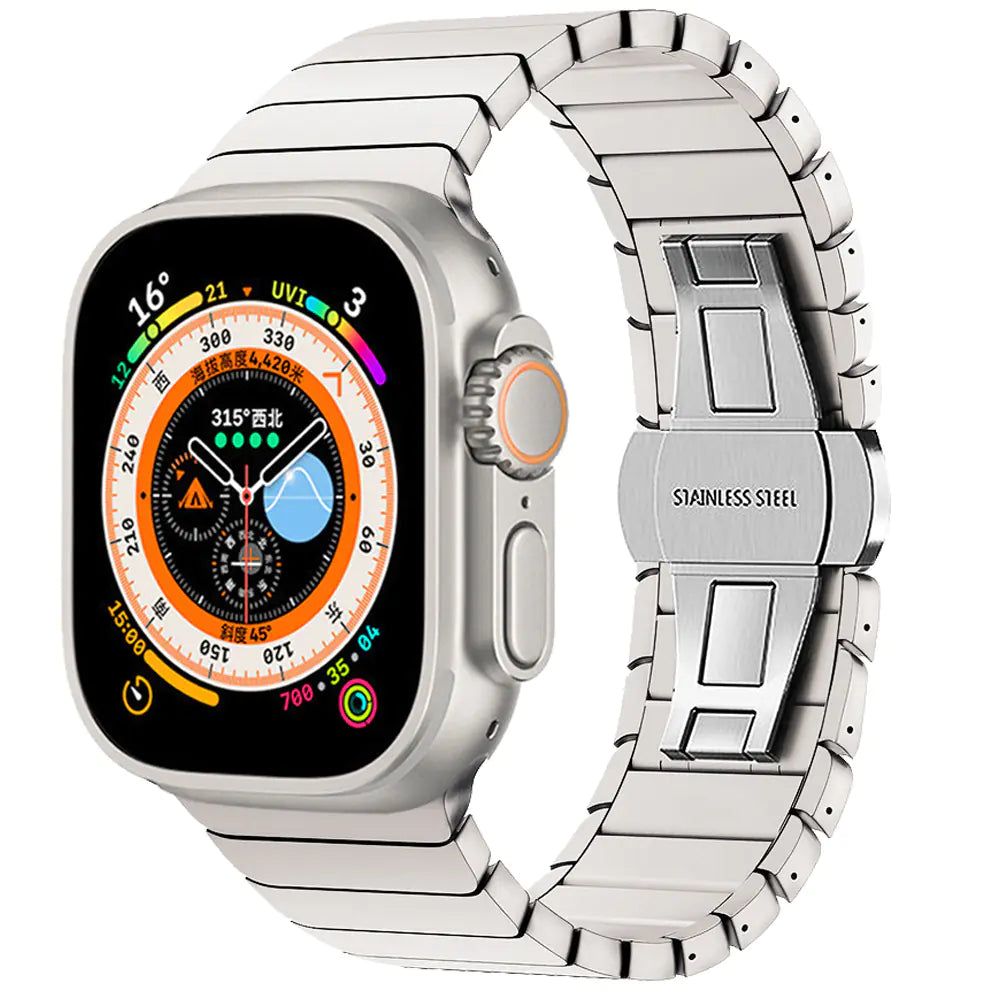 Stainless Steel Watch Band for Apple Watch S8 with Clasp