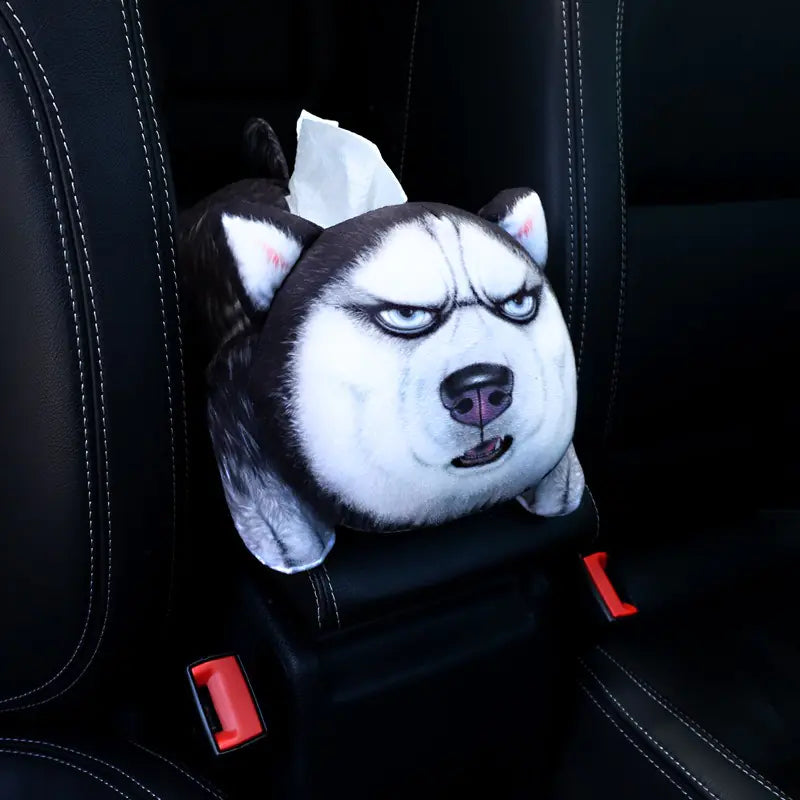 Cute Plush Car Armrest Tissue Box Holder