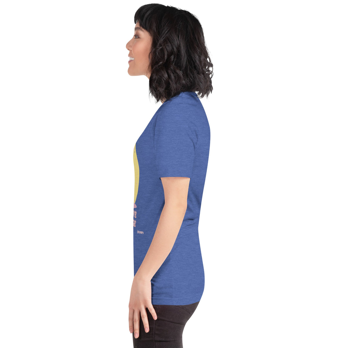 Black Heather “Yarn is My Love Language” T-shirt by Darn Good Yarn, featuring a casual fit and printed text design.