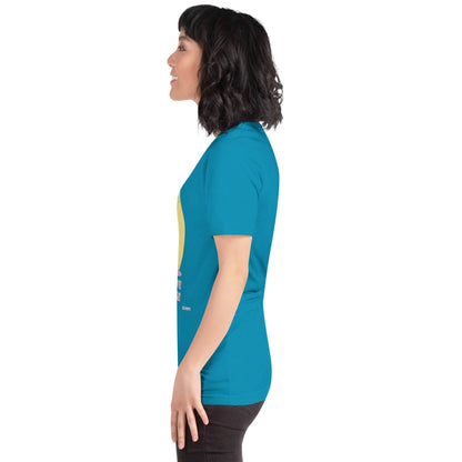 Black Heather "Yarn is My Love Language" T-Shirt by Darn Good Yarn, featuring a casual fit and printed slogan on the front.