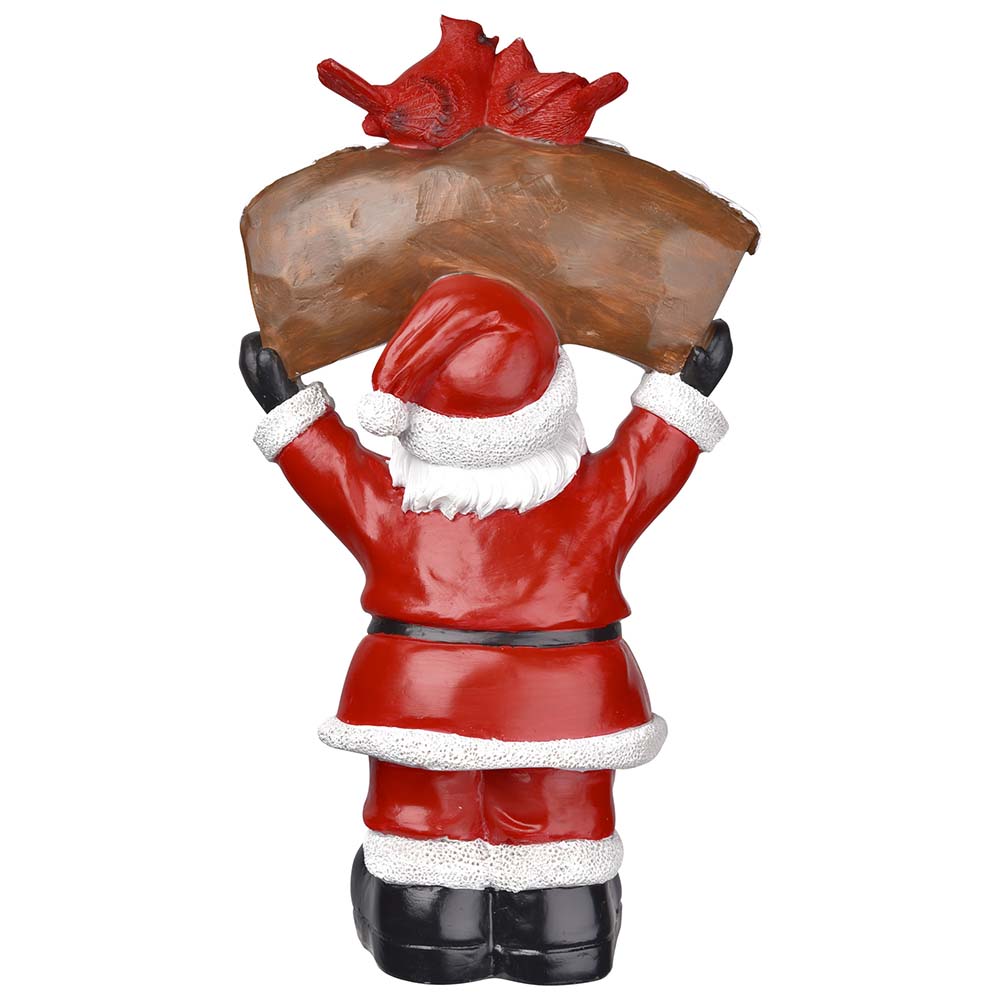 Pre-lit YescomUSA Christmas figurine featuring Santa and optional snowman, 12-inch holiday decoration with festive lights.