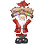 Yescom Pre-lit Christmas figurine featuring Santa and optional snowman, 12-inch holiday decorations with festive lights.