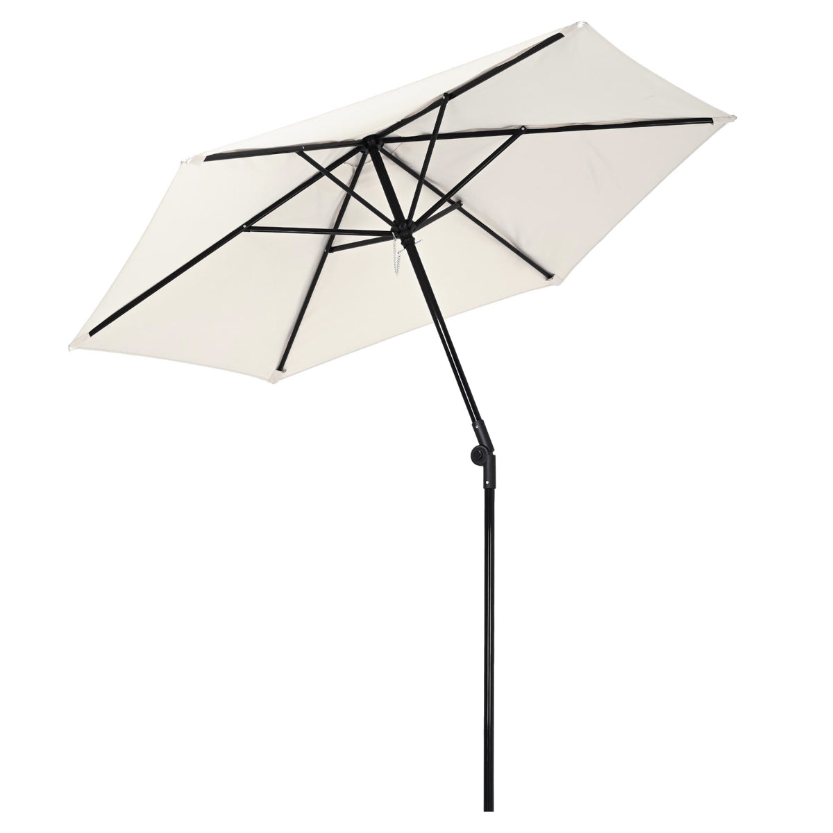 Yescom 7.5ft navy market patio umbrella with crank and tilt, featuring 6 ribs for sturdy shade and weather resistance.