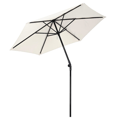 Yescom 7.5ft navy market patio umbrella with crank and tilt, featuring 6 ribs for sturdy shade and weather resistance.