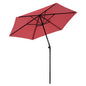 Yescom 7.5ft navy market patio umbrella with crank and tilt, 6-rib design, providing shade for outdoor spaces