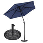 Yescom 7.5ft navy market patio umbrella with crank and tilt, featuring 6 ribs for sturdy shade coverage