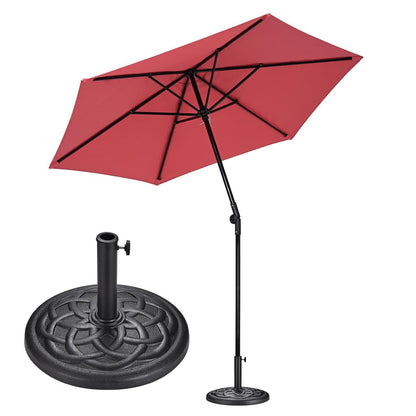 Yescom 7.5ft navy patio market umbrella with crank and tilt, 6-rib design, perfect for outdoor shading and patio setup.