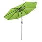 Red Yescom 10ft 8-rib market patio umbrella with tilt function, UV50+ canopy, made by yescomusa, provides shade and sun protection.