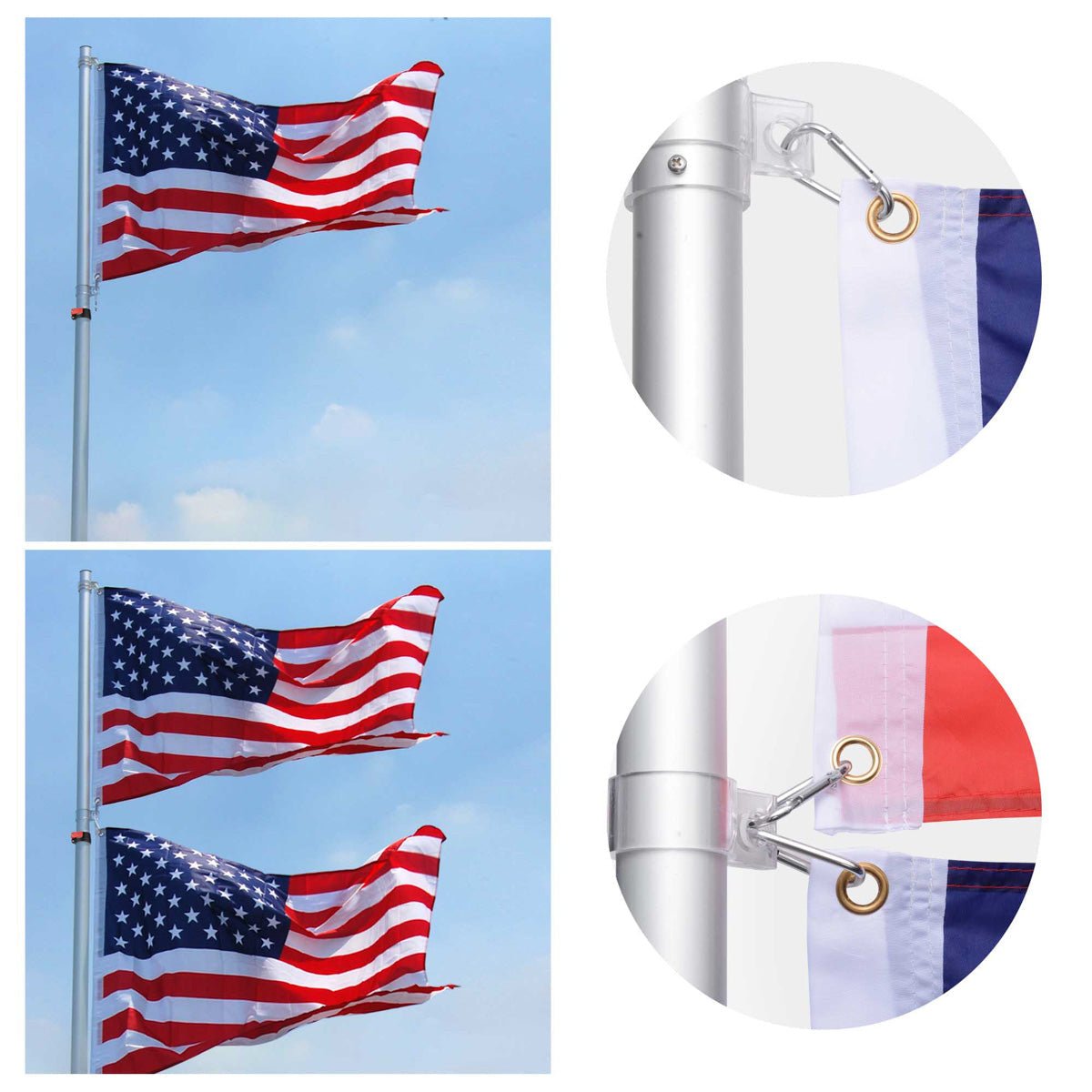 Yescom Starlink Pole Mount Kit D2.75" with Gen 3 Adapter, silver, used for securing Starlink dish on a tall pole.