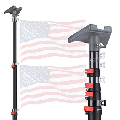 Yescom Starlink Pole Mount Kit D2.75 with Gen 3 Adapter on a silver 14ft pole, designed for easy Starlink satellite dish installation