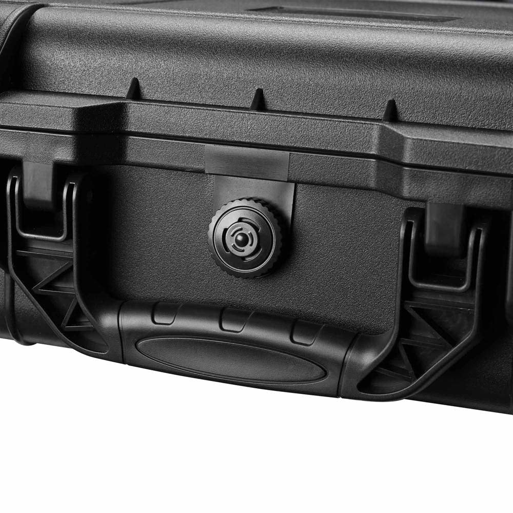 Yescom Starlink mini carrying case with foam padding for dish, kickstand, and cable storage, designed for secure transport and protection.